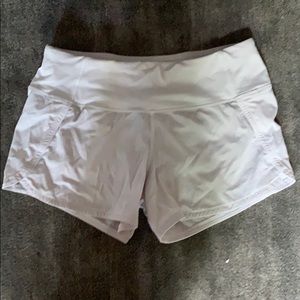 Lululemon White Athletic Shorts